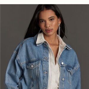 Anthropologie Denim Boyfriend Jacket by Pilcro